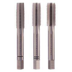 Метчик М10х1,5 (Комплект 3шт, левый) DIN352 HSS-G 6h 70мм a=5,5 H-Tools 230100LIHT