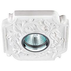 Светильник DK G3 ЭРА декор гипс под покраску MR16,12V/220V, 50W, квадратный ,белый