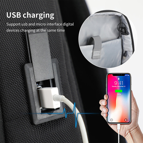 Картинка рюкзак городской Aoking SN2117 Black - 8