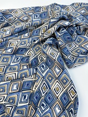 Вискоза штапель Синий ромб