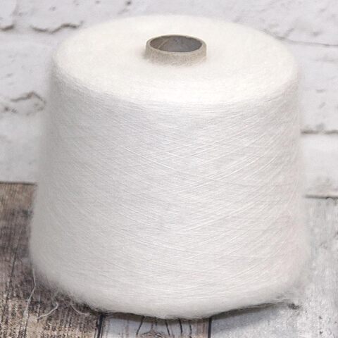 Кидмохер с бэби альпакой Lanificio del'Olivo NOIR 2300 белый молочный