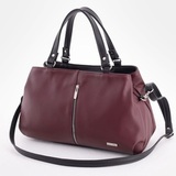 Сумка Саломея 198 наппа бордо + черный