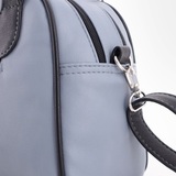 Сумка Саломея 269 гладкий серо-голубой + черный