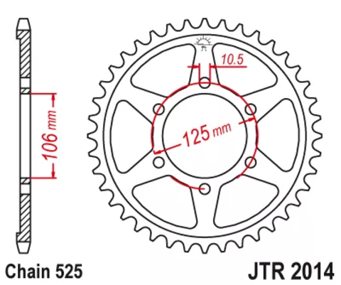 Звезда ведомая JTR2014 48ZBK