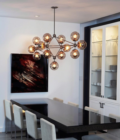 Люстра Modo Chandelier 15 Globes Black