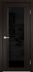 Межкомнатная дверь К-12 / Цвет тон Венге / Остекление "Лакобель черное" / Двери Верда