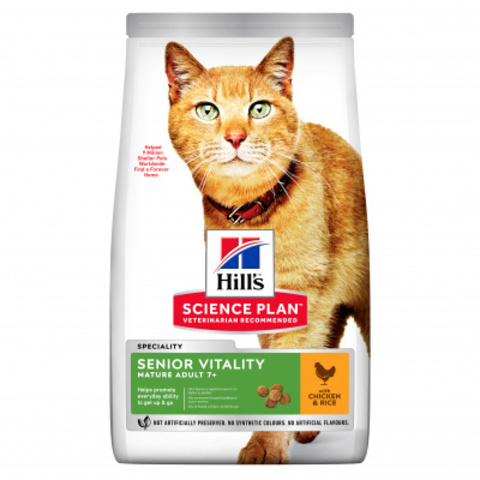 Hill's SP Senior Vitality кошки 7+ курица сухой (300 г)