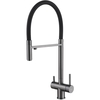 Abber AF81141NG Смеситель Wasser Kreis AF81141NG для кухни с подключением фильтра и выдвижной лейкой, никель