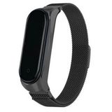 Металлический ремешок Milanese Loop для Xiaomi Mi Band 5, 6 (Черный)