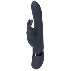 Тёмно-синий вибратор Oh My USB Rechargeable Rabbit Vibrator - 25,4 см. - 