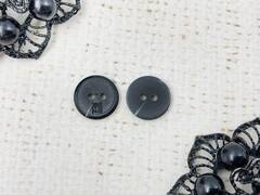 Пуговицы, d 1,25 см, 2 прокола, чёрный