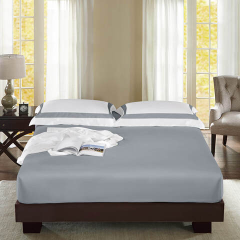 Простыня на резинке 200х200 Sharmes серый пепел