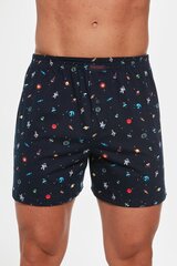 Свободные боксеры CORNETTE 001/011-12 CLASSIC_Темно-синий + красный