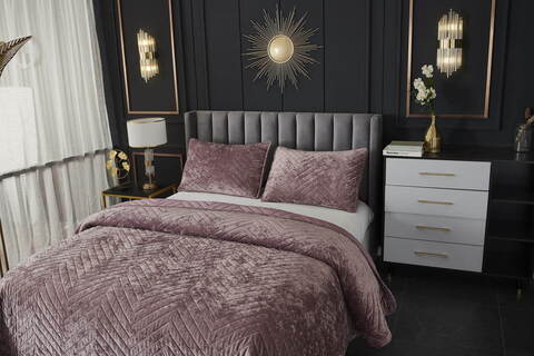 Покрывало 160x220 Sofi De MarkO Фернанд пепельно-розовое