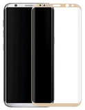 Защитное стекло 3D на весь экран 0.3 мм для Samsung Galaxy S8 Plus (Золотая рамка)