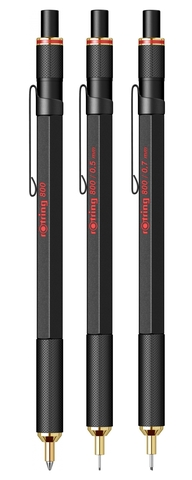 Ручка шариковая Rotring 800 Matte Black, MBlack  (2032579)