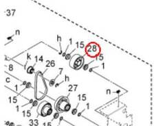 Шестерня привода A4EU218000 Idling Pulley/1 KONICA MINOLTA AccurioPress 6120
