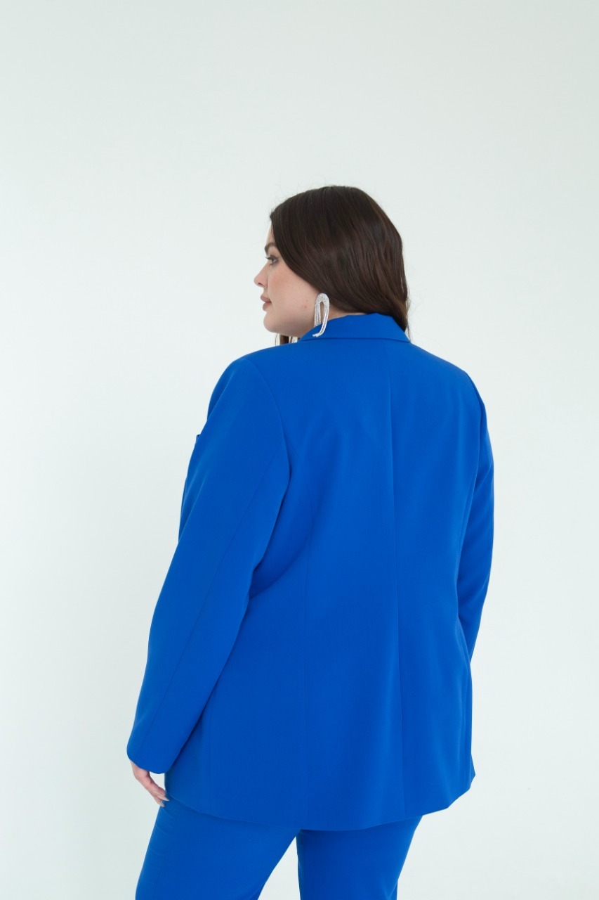 Жакет однобортный, синий