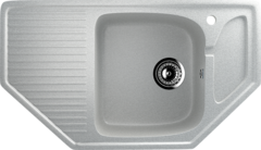 ULGRAN U-109  Угловая односекционная мойка с отверстием под смеситель