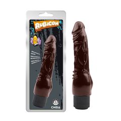 Коричневый вибратор-реалистик Vibrating Naughty Cock - 20 см. - 