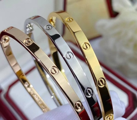 Браслет Love тонкий Vgold Cartier