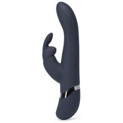 Тёмно-синий вибратор Oh My USB Rechargeable Rabbit Vibrator - 25,4 см. - 