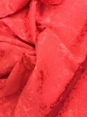 Ткань гладкокрашенная ,жаккардовый рисунок 95%п/э,5%спандекс пл.150г/м2 ш.150см цв. красный