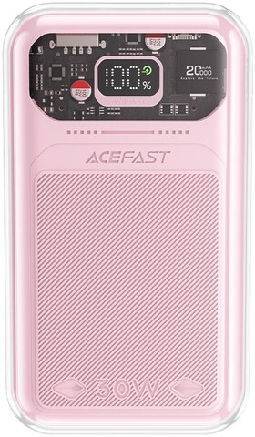 Внешний аккумулятор ACEFAST M2-20000 Sparkling series быстрая зарядка 30W power bank, нежно-розовый