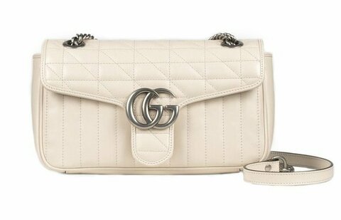 Сумка на плечо Gucci GG Marmont маленького размера белый