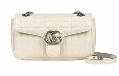Сумка на плечо Gucci GG Marmont маленького размера белый