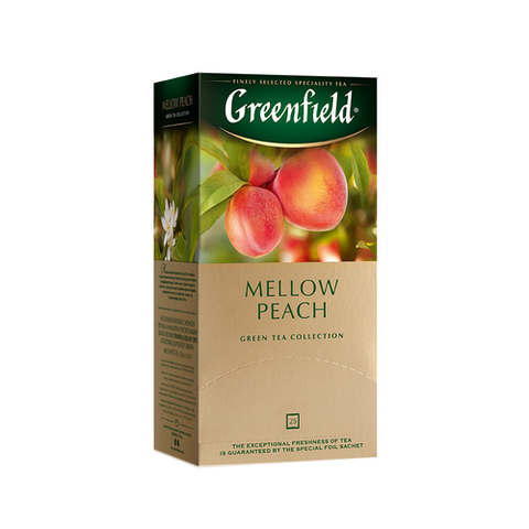 купить Чай зеленый в пакетиках Greenfield Mellow Peach, 25 пак/уп (Гринфилд)