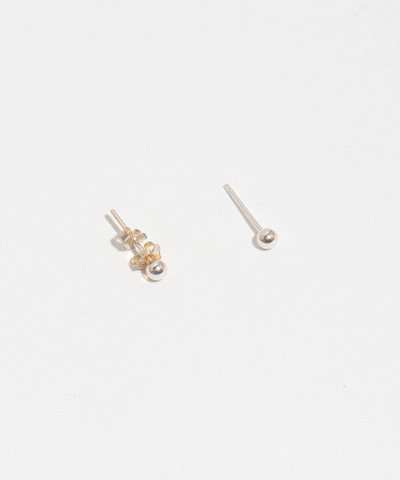 Серьги ball silver 3 mm