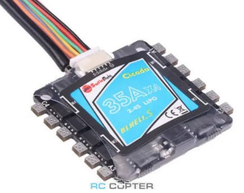 ESC регулятор мотора Sunrise Cicada BLHeli-S 35A 4в1 2-4S BB2 MCU