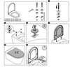 Duravit D-Code Сиденье для унитаза с крышкой удлиненное исполнение, сплошное усиленное крепление для сиденья, петли: нерж. Сталь, без микролифта  60410000