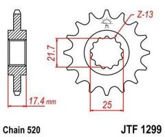 Звезда мотоциклетная JT JTF1299.14