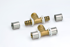 Тройник с наружной резьбой RIIFO Omni пресс латунь 16-1/2"НР, уп 5 шт