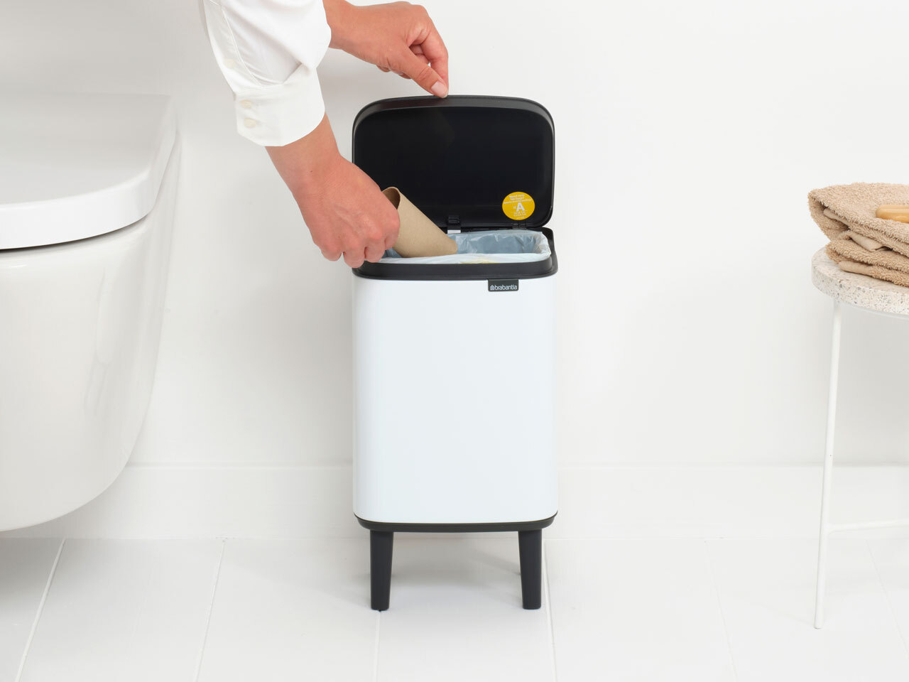 Мусорный бак Bo Hi (12 л), Белый, арт. 227240 - фото 6