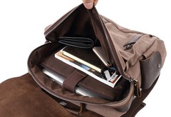 Рюкзак из кожи и ткани Bug 065 Gray