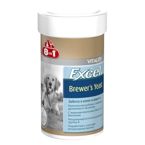 Excel Brewer's Yeast 8in1 пивные дрожжи для кошек и собак 780 таб