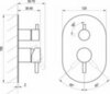 Ravak X070251 Смеситель скрытого монтажа ES 065.10WV.O2 БЕЛЫЙ ВЕЛЬВЕТ (2 вывода) + нужен RB 07E.50 (X070234)