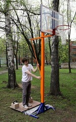 Стойка баскетбольная любительская разборная Гимнаст 2.29.0