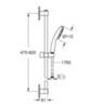 Grohe 27853003 Набор для душа Tempesta 110, 1 режим струи, 16.6 л/мин, хром