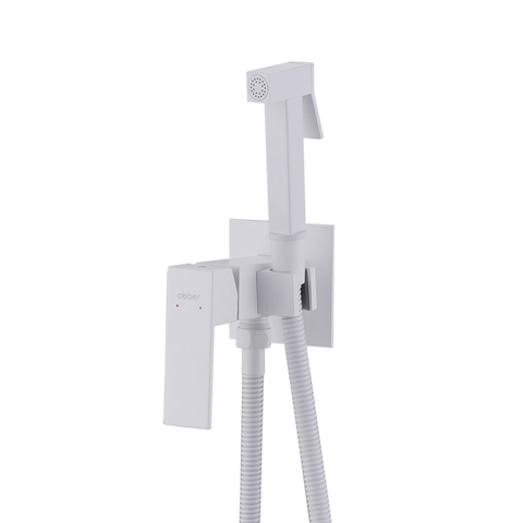 Abber AF8226W Смеситель Abber Daheim AF8226W с гигиеническим душем,белый матовый