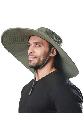 Картинка шляпа Skully Wear extra wide Brim army - 10