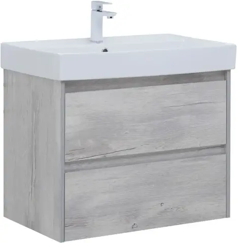 Aquanet 287875 Тумба Nova Lite 75 2 ящ. цв. дуб белый (287875)