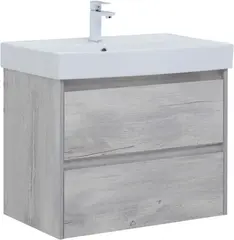 Aquanet 287875 Тумба Nova Lite 75 2 ящ. цв. дуб белый (287875) фото