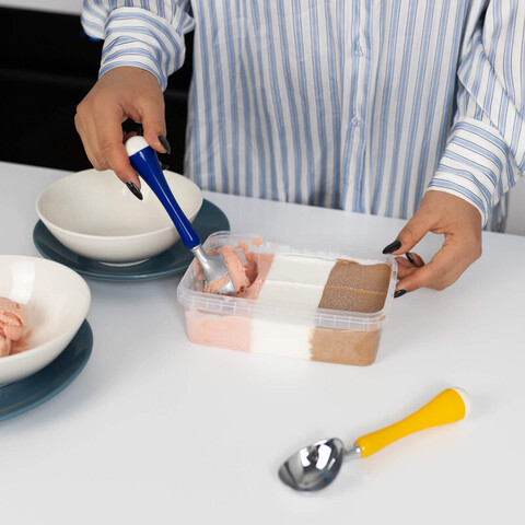 Ложка для мороженого GLASS SKED, синий, 18.5 см