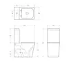 BelBagno BB02093CPR/SC ARDENTE-R Чаша безободкового унитаза с сиденьем дюропласт soft close, P-trap, BB02093CPR/SC
