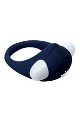 Гладкое синее эрекционное виброкольцо STIMU RING - 
