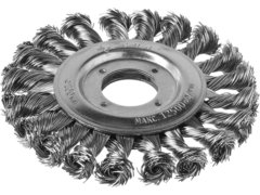 ЗУБР 100 мм, стальная проволоки 0.5 мм, щетка дисковая для УШМ, Профессионал (35190-100)